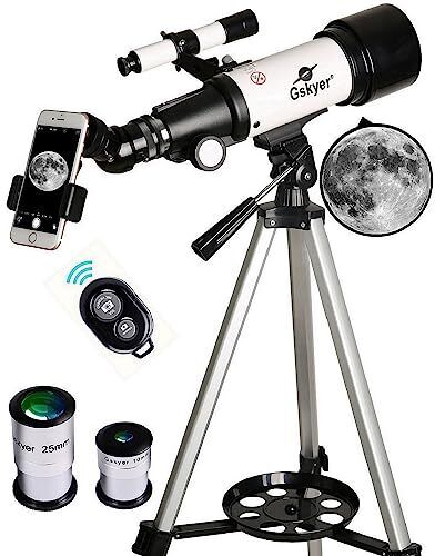 Compact Travel Refractor Telescope - Carry Bag Phone Adapter Wireless Remote
