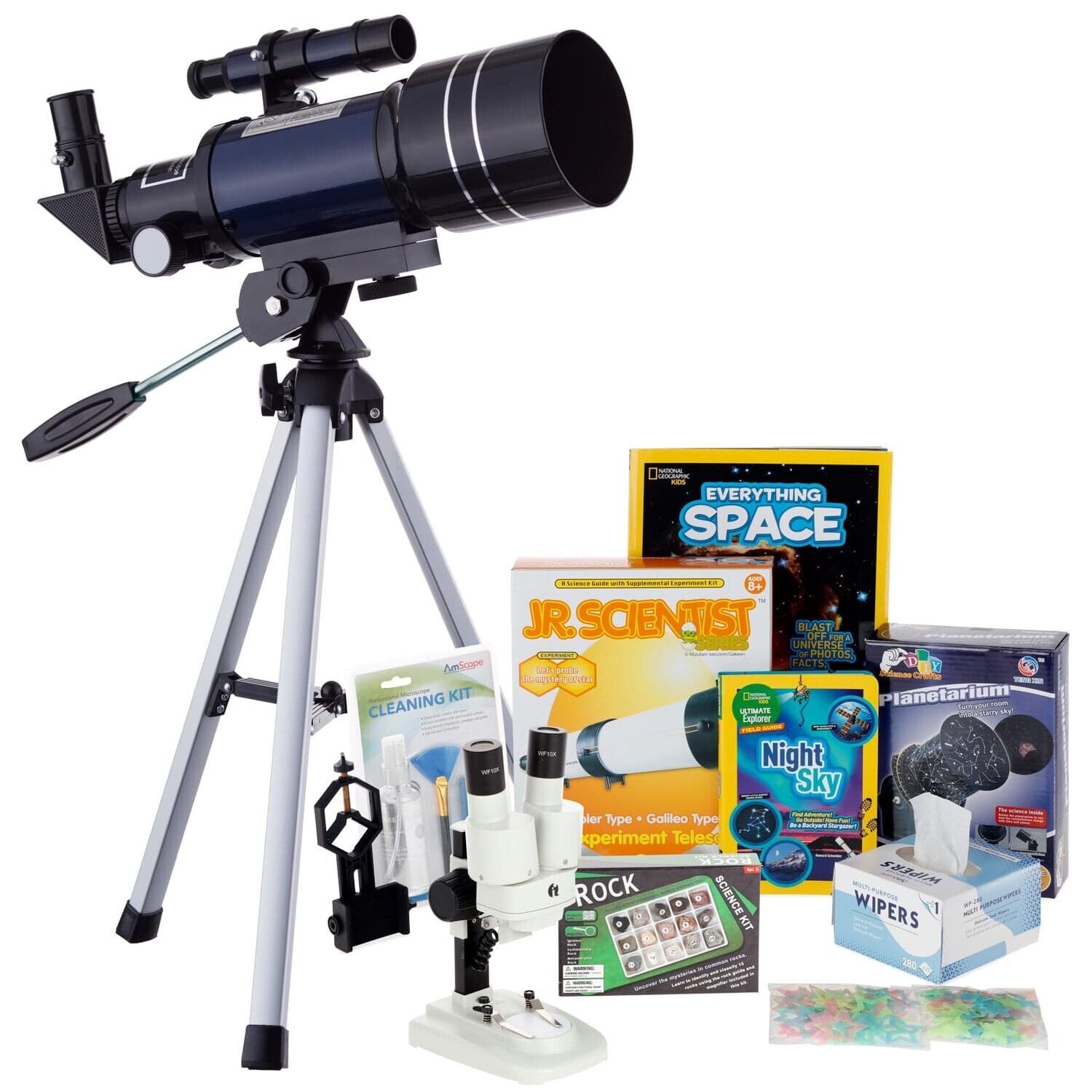 Kids Telescope Space Watcher Series 15-150X 300x70mm Compact Telescope Kit 9