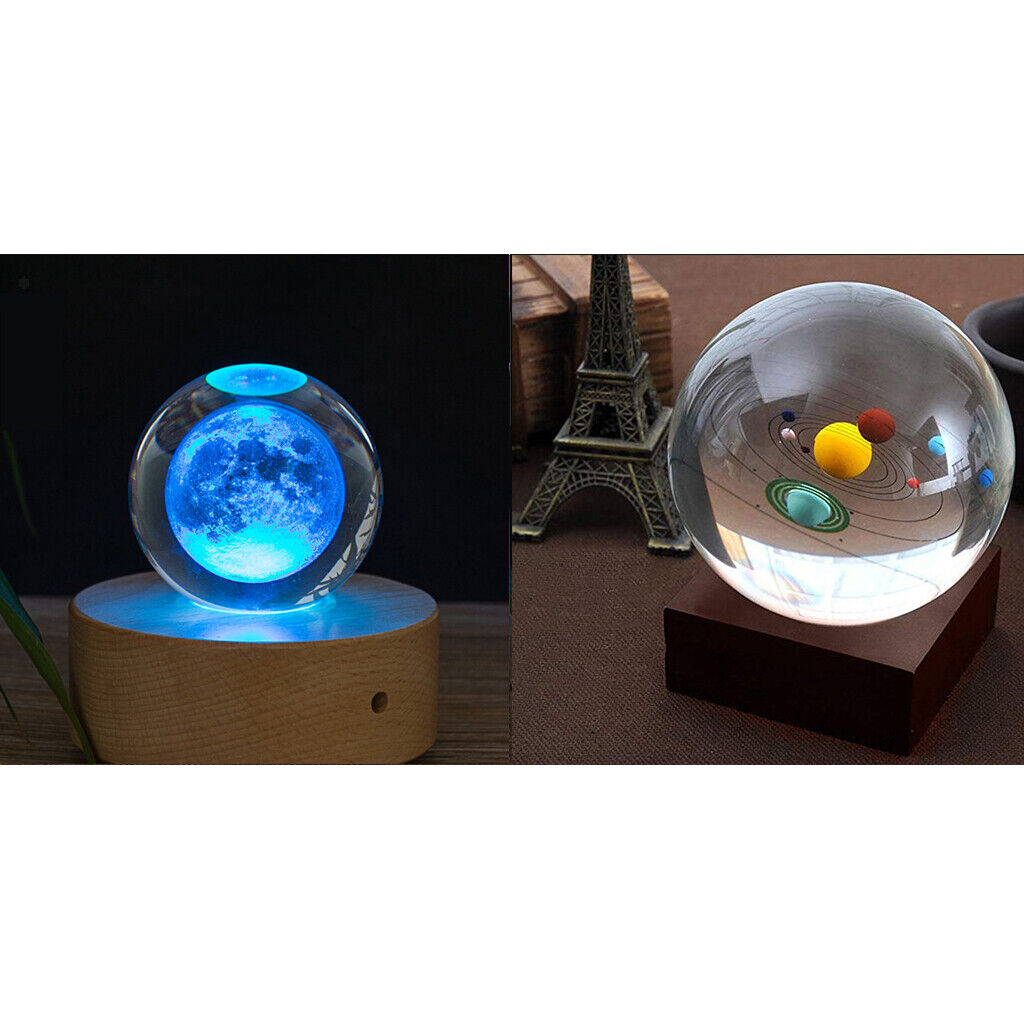 Solar System & Moon Crystal Ball Astronomical Science Model for Kids Student