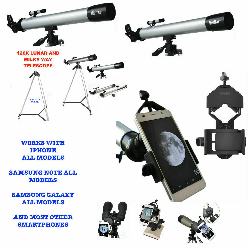 HD REFRACTOR TELESCOPE 60X-120X + ADAPTER FOR APPLE IPHONE SAMSUNG GALAXY NOTE