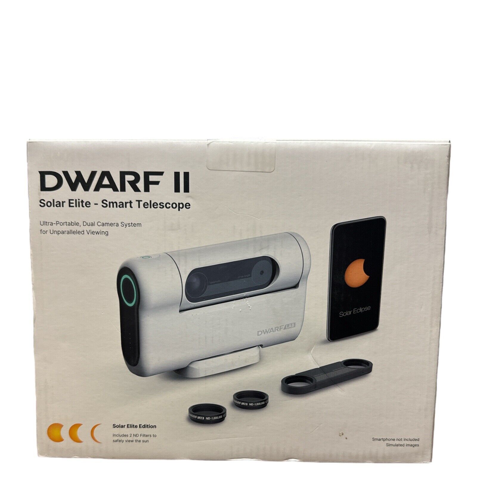 DWARF II Smart Telescope With Solar Filter Solar Elite Edition 2 ND Filters