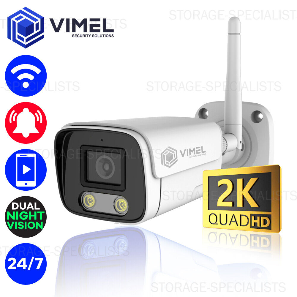 WIFI Wireless QUAD HD 2K Security Camera 24/7 AI Human Detection