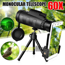 60X Zoom Optical HD Lens Monocular Telescope+Night Vision +Phone Holder + Tripod picture
