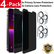 For iPhone 13 12 11 Pro Max Tempered Glass Privacy Screen Camera Lens Protectors picture
