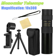 4K 10-300X40mm Super Telephoto Lens Zoom Monocular Telescope Waterproof Black picture
