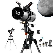 Professional 130EQ Reflector Telescope for Adults w/ PL Eyepieces 2X Barlow Lens picture