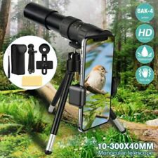 Zoomable 10-300x40mm Monocular Telescope High Power BAK4 Prism with Tripod Clip picture
