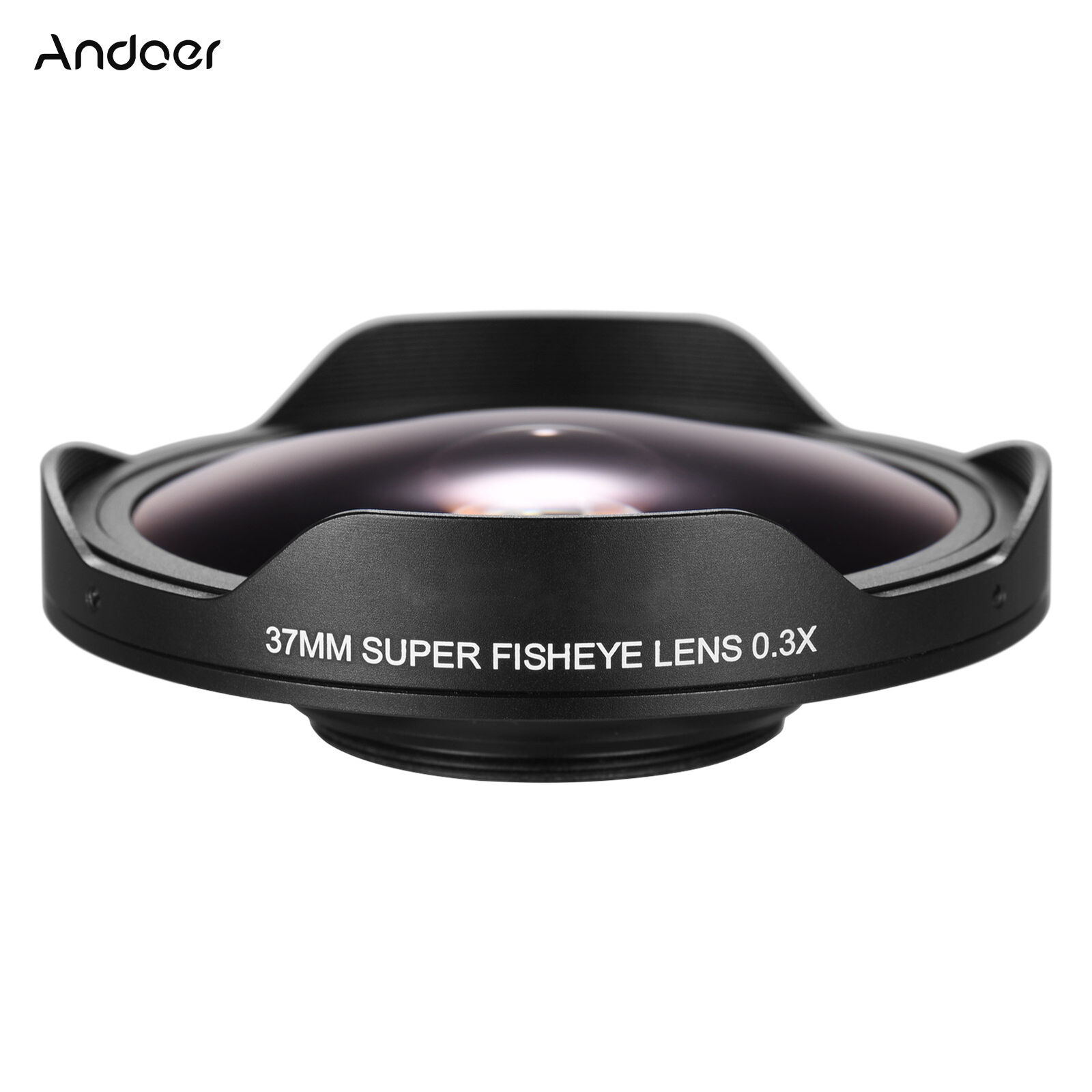 Andoer 37MM 0.3X HD Ultra Wide Angle Fisheye Lens With Hood For Camcorders A4P9