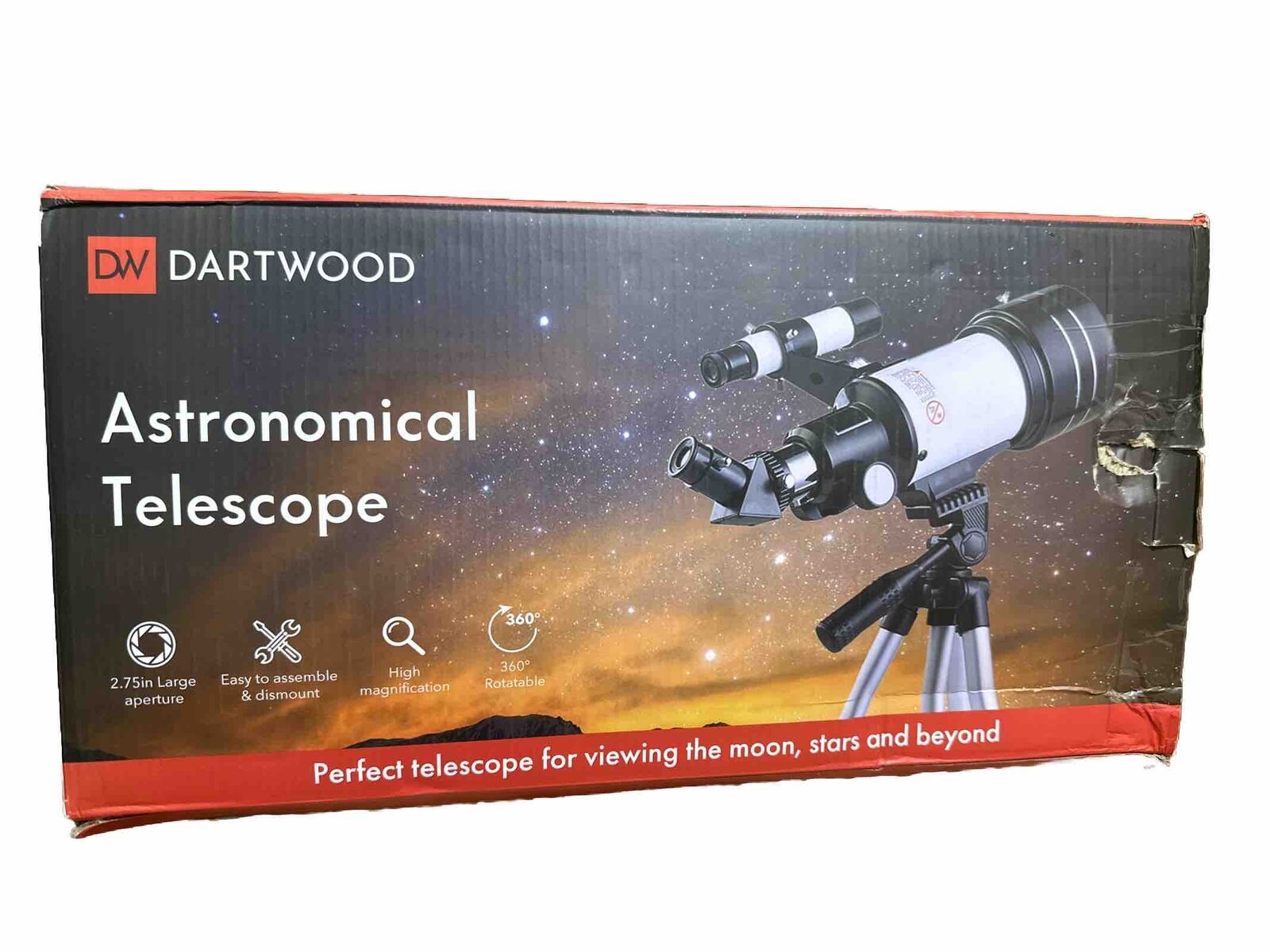 Dartwood Astronomical Telescope - 360° Rotational - Multiple Eyepieces Included
