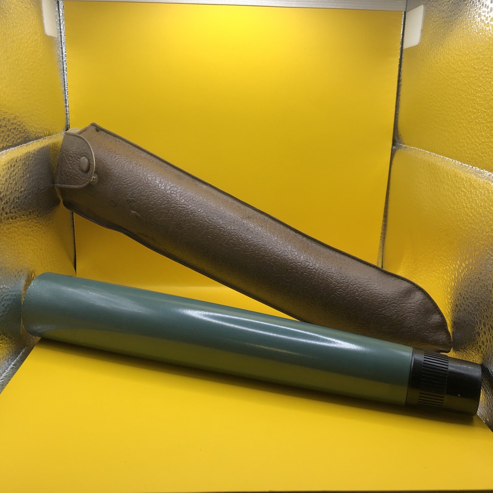 Vintage Bausch & Lomb 10x Balscope Ten Green Telescope Spotting Scope w ...
