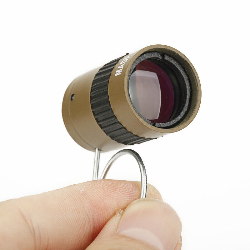2.5x17.5 Portable Hidden Telescope Subminiature Finger Button All-Metal Spyglass