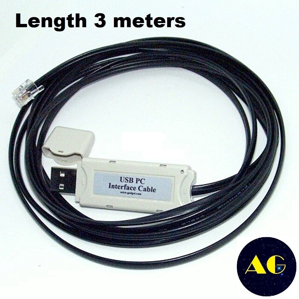 USB PC Interface Cable 3m for Celestron NexStar 
