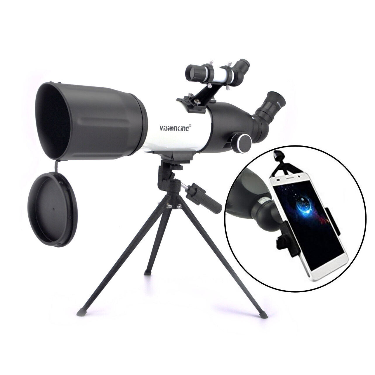 Visionking 400X 80mm Refractor Astronomical Telescope + Smart phone Adapter