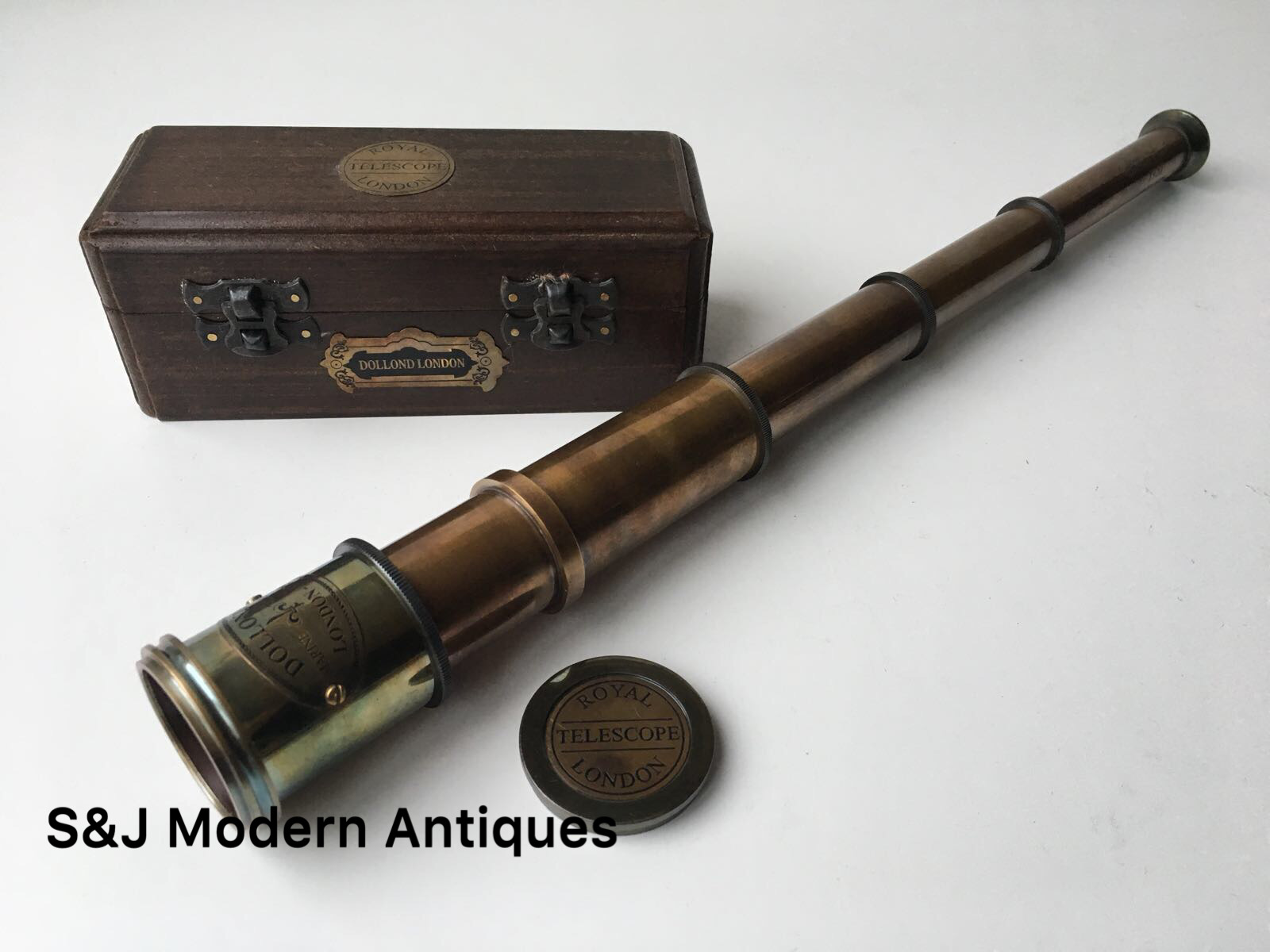 Vintage Brass Telescope Antique 16 Inch Hand Extending Naval Victorian Pirate