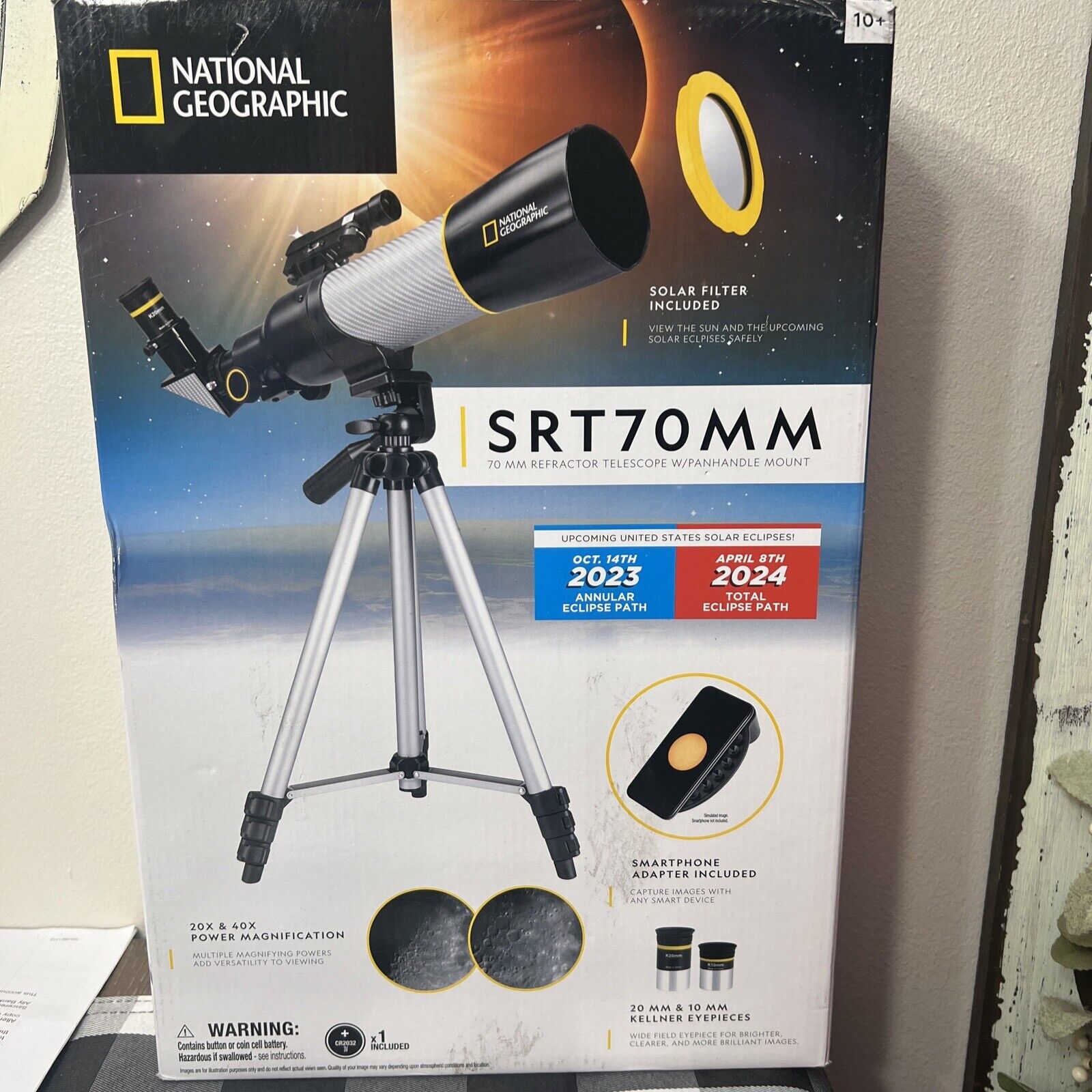70 MM Telescope National  Geographic Solar Filter