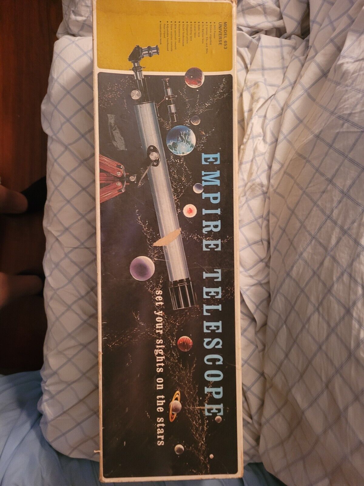 VINTAGE Empire Telescope mod. 653 Universe 300 Power original box& NatGeo Poster