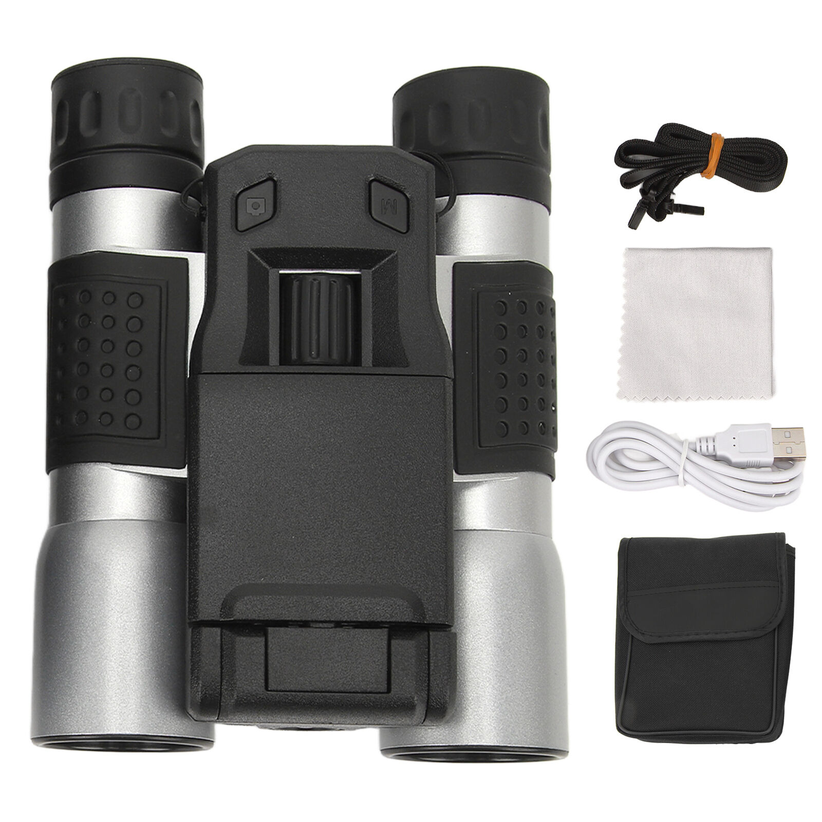 Compact Binoculars 12X 2 Inch Display 1080P Rotatable Binoculars
