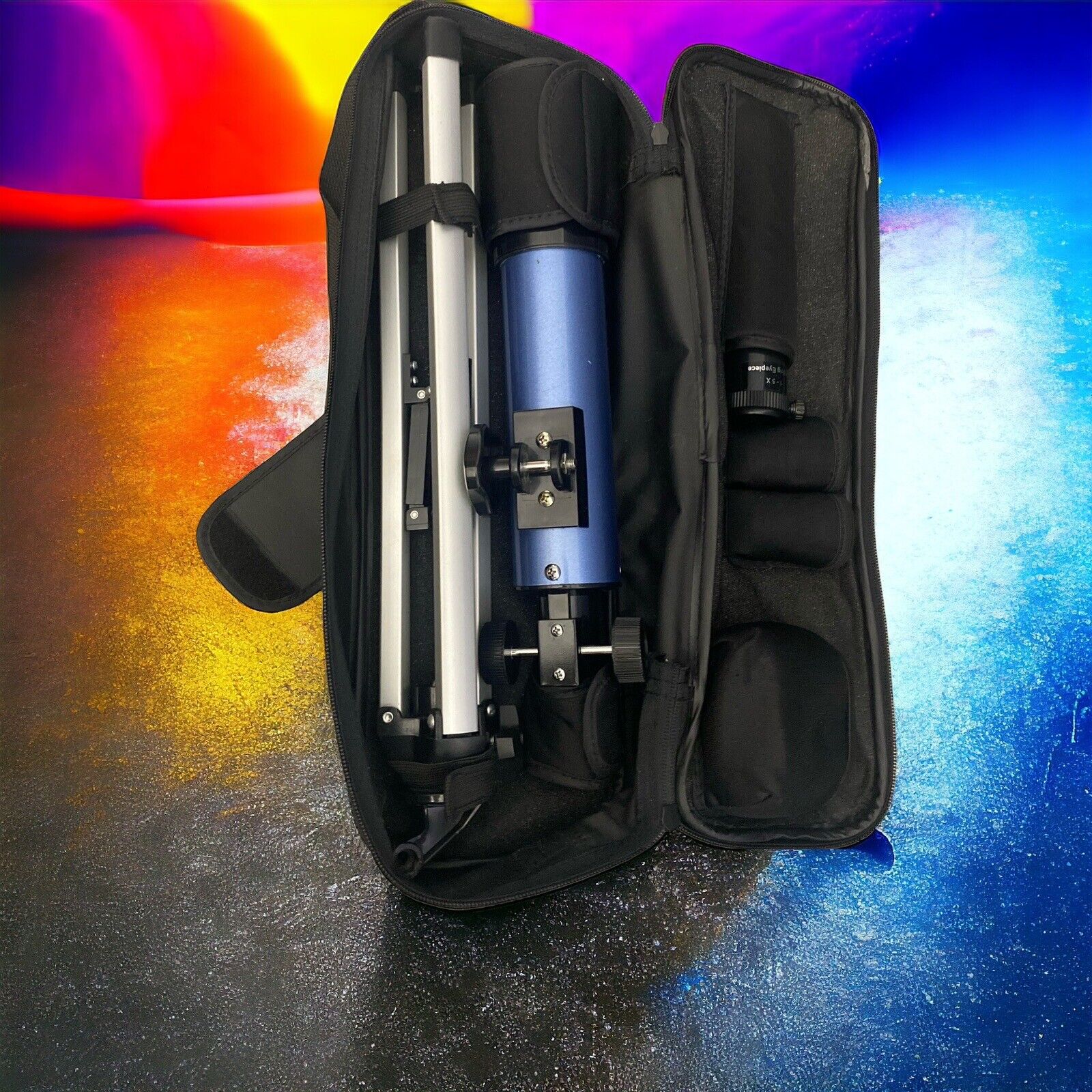 Telescope By Carson Aim 36050 360mm Carrying Case And Tripod W/extras In Bag