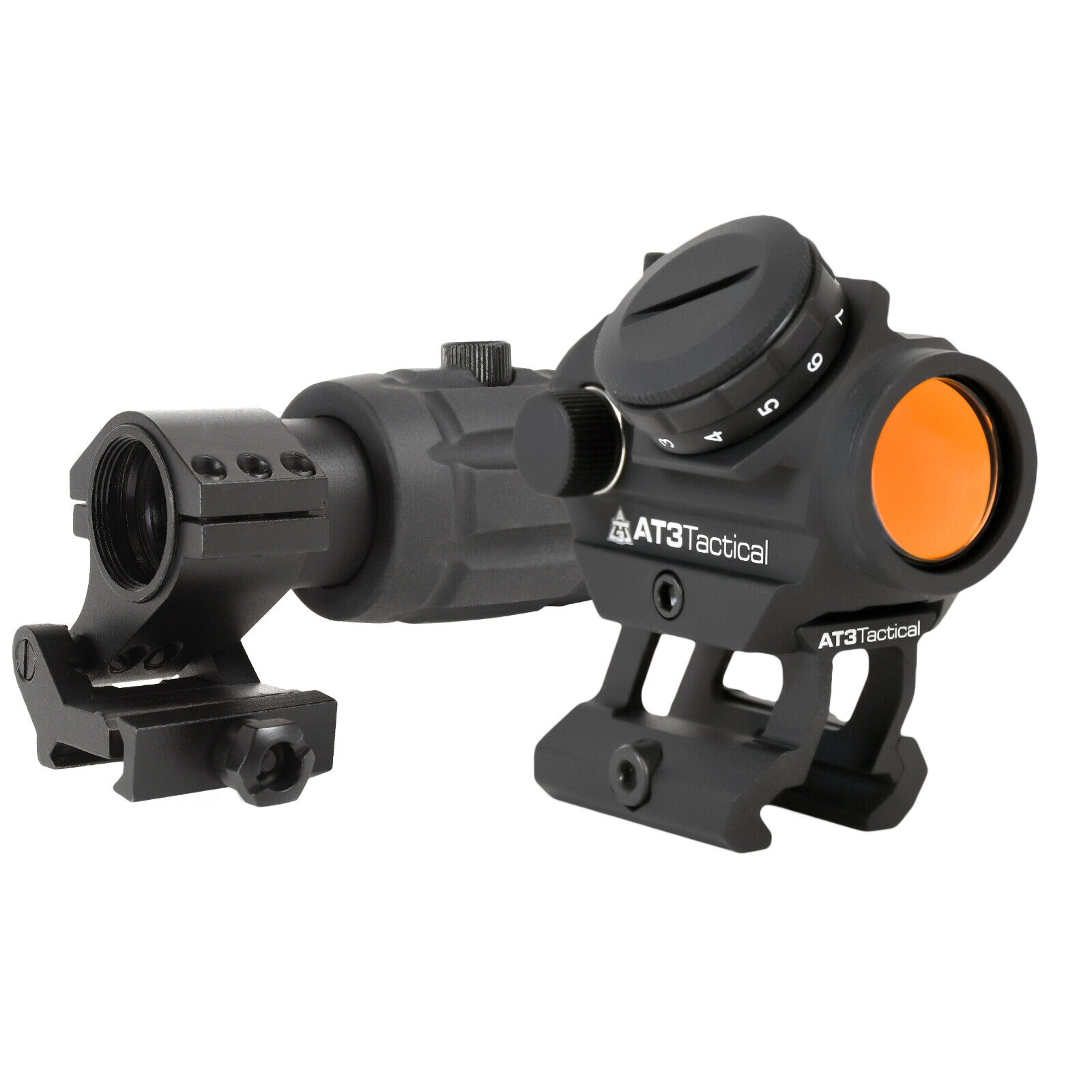 AT3 Tactical Magnified Red Dot Kit - RD-50 Red Dot Sight with RRDM 3x Magnifier