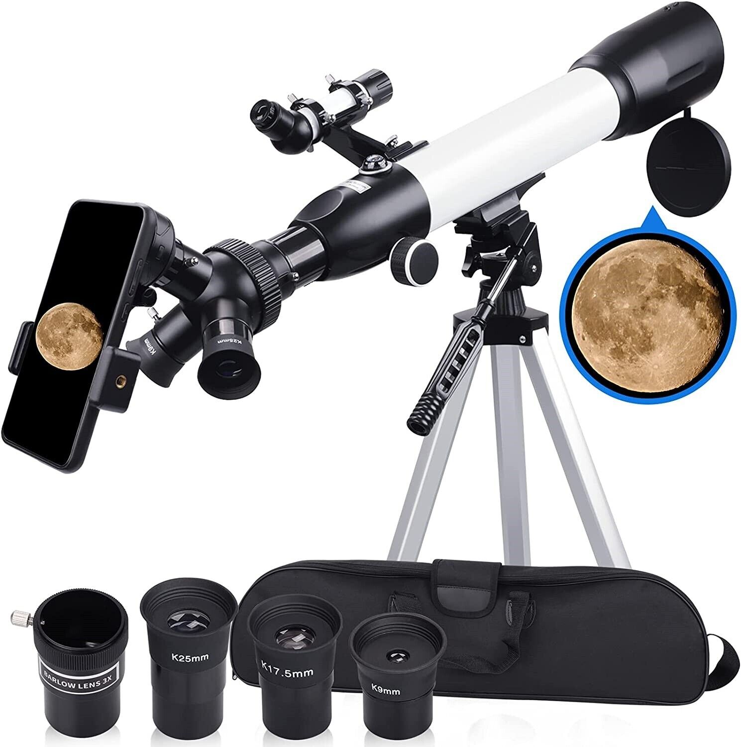 Refractive Professional Astronomical Telescope, HD high Magnification, Dual NEW