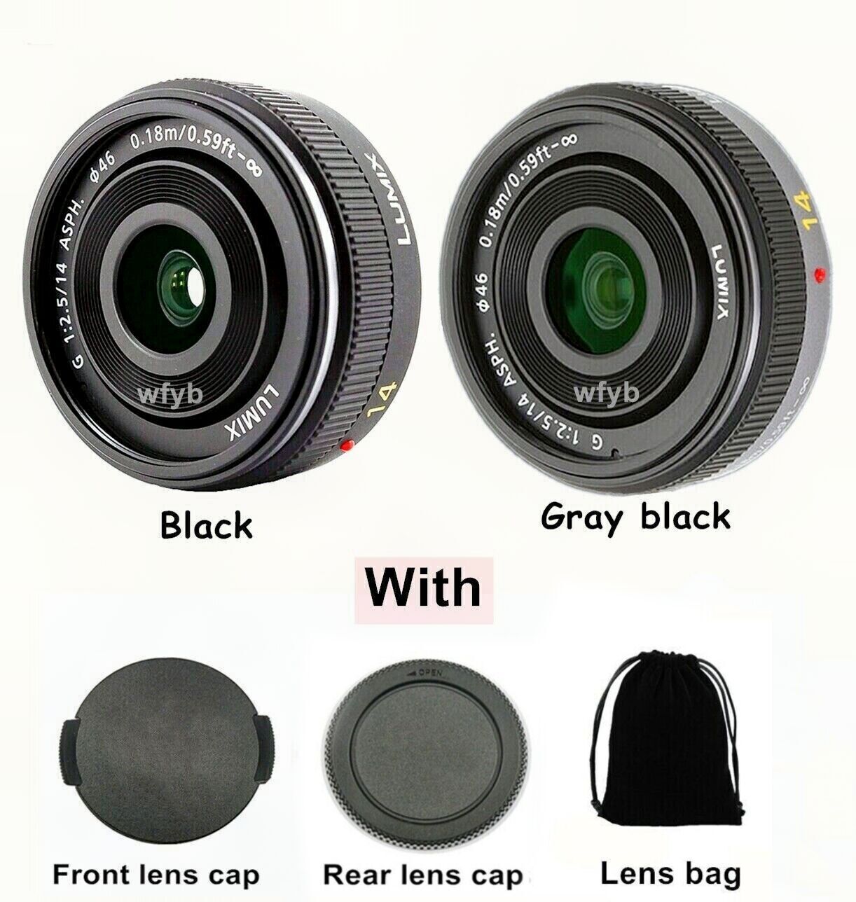 Panasonic Lumix G 14mm f/2.5 Black Lens H-H014 for Panasonic M4/3-Mount Camera