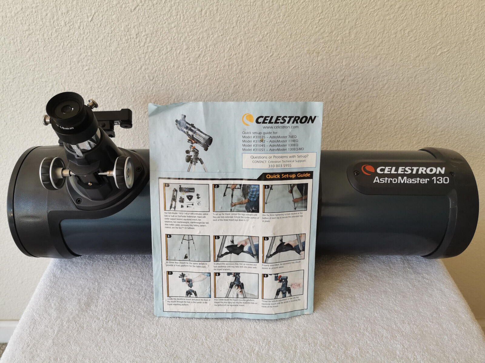 Celestron AstroMaster 130EQ Newtonian Telescope with instructions Good condition