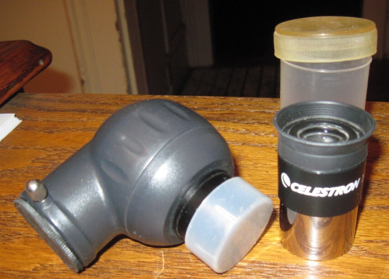 Celestron 20mm Telescope Eyepiece  31.7mm & Right Angle Adapter