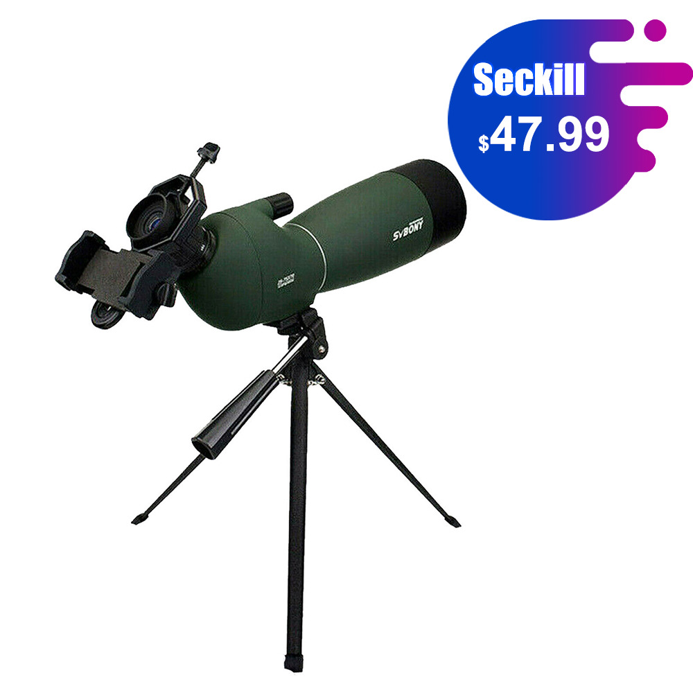 SVBONY SV28 Spotting Scope 25-75x70mm 45°Angled zoom telescope Daily observation
